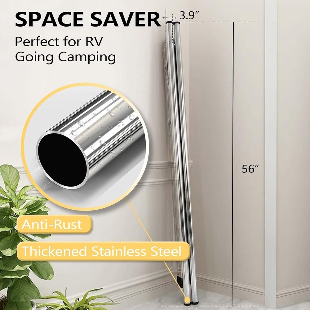 Portable Heavy Duty Laundry Rack - Rust-Resistant, Adjustable, 140 lbs Capacity