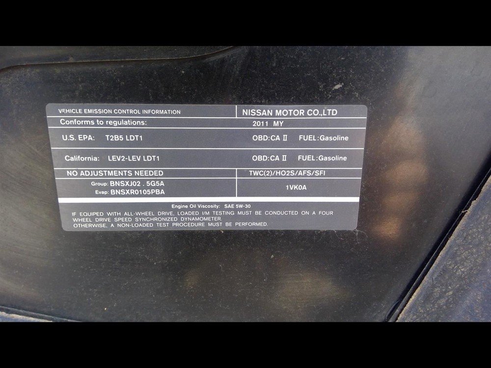 2011 NISSAN ROGUE Engine ECM Electronic Control Module QR25DE 2.5L AWD