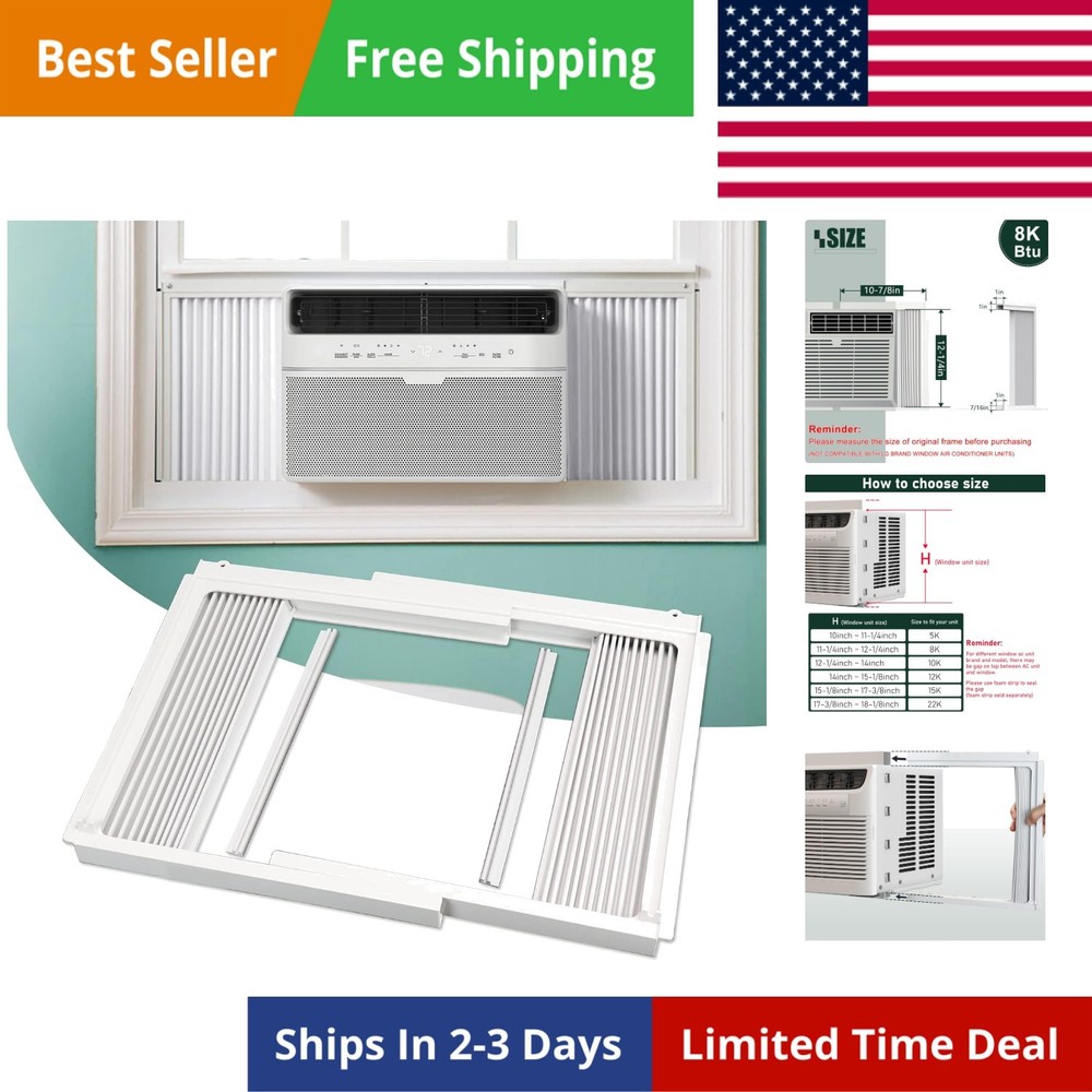 Window Air Conditioner Side Panels with Frame, Adjustable Insulation AC Side ...