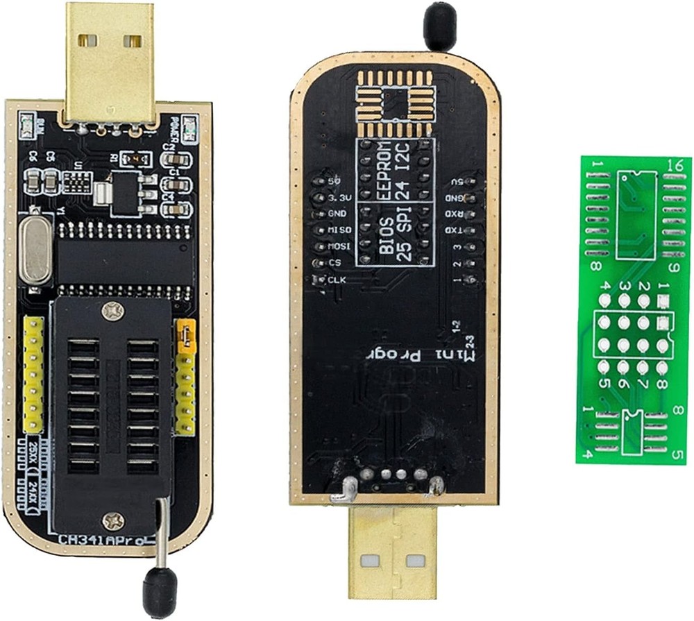USB Programmer CH341A 24 25 Series Flash Module with SOIC8 SOP8 Test Clip Flash