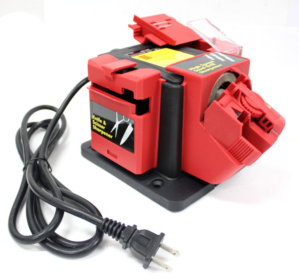 Multi-Task Electric Knife Scissor Drill Bit Chisel Planer Sharpener 110V 65W