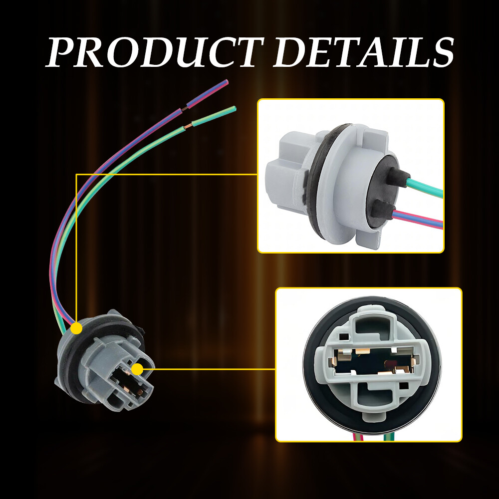 7440 Bulb Pigtail Wire Female Socket Front Turn Signal Light Harness Connector