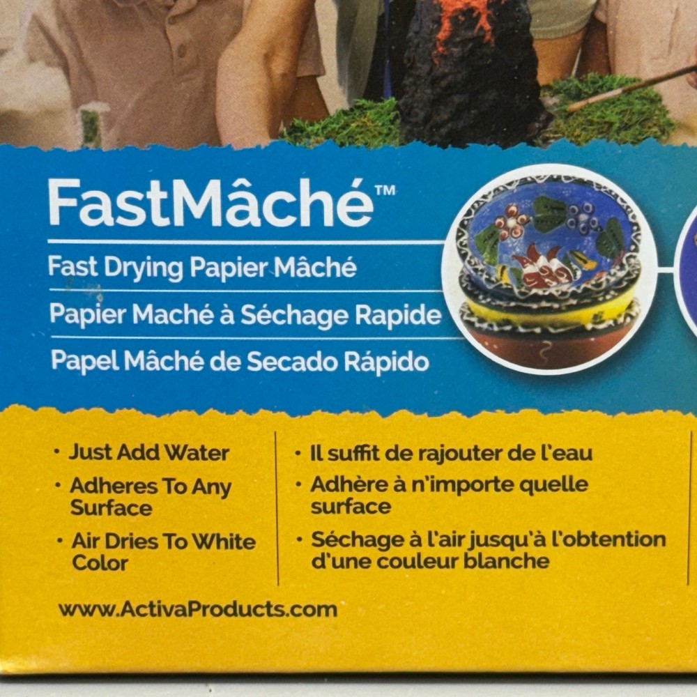 ACTIVA Basic Materials For Creativity FastMache Fast Drying Paper Mache 24oz Whi
