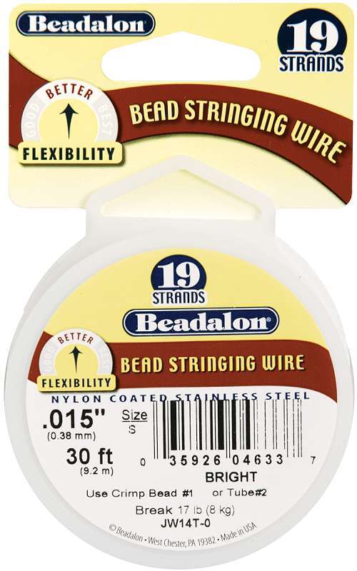 Stringing Wire 19-Strand .015"X30' Bright