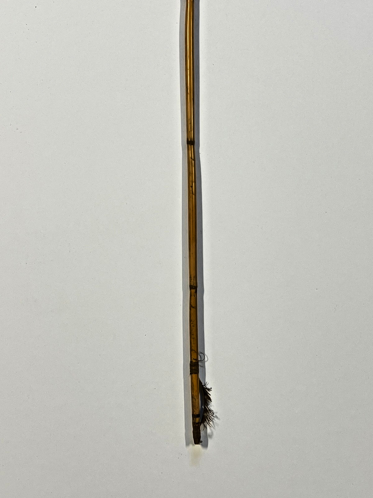 Original Native American Indian Arrow; Metal Tip; Feathers; Sinew; #E9