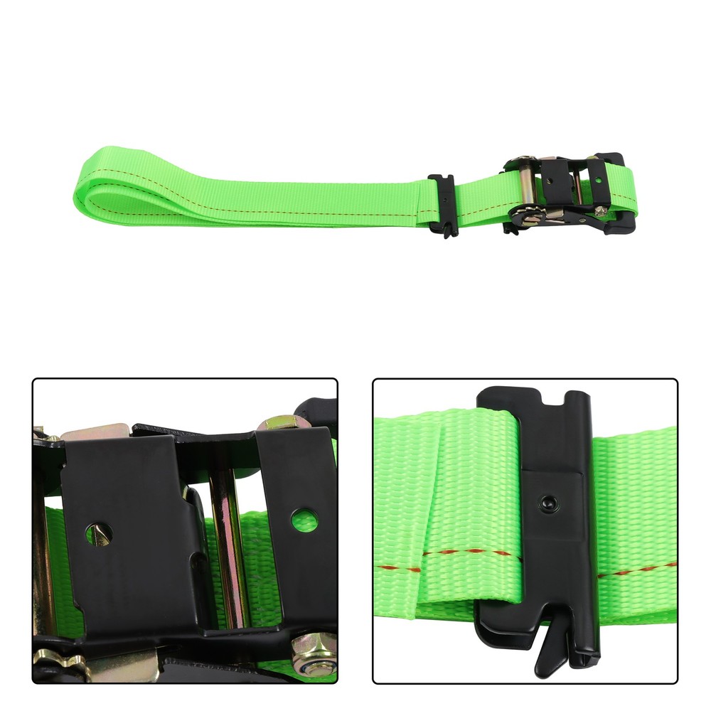 E Track System Heavy Duty Wheel Chock Tie Down Straps Set Durable Universal