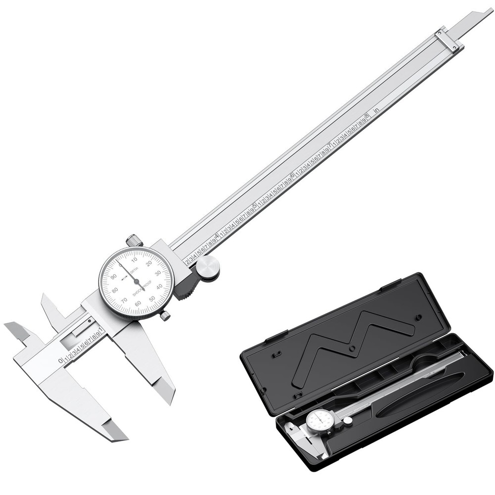 Dial Caliper Shockproof Dial Caliper Precision Caliper with Watch 0-9" Range,...