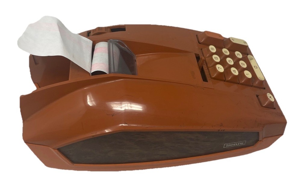 Vintage Sears Electric Adding Machine Brown Model 888.58801 Untested