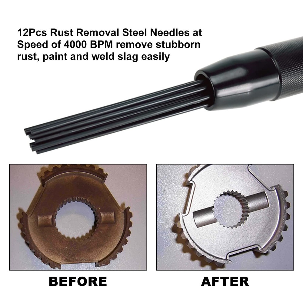 Air Needle Scaler Pneumatic Rust Paint Weld Slag Remove Deburring Cleaning Tools