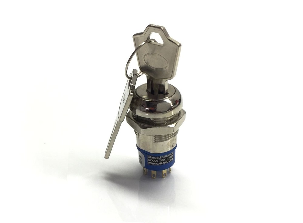 3 Position Single Pole Momentary On-Off-Momentary On Keylock Switch