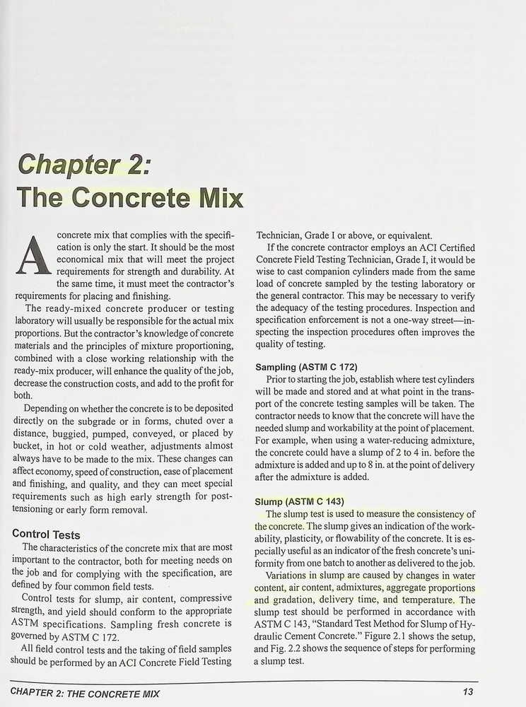 Highlighted and Tabbed - Contractor's Guide to Quality Concrete Construction,...