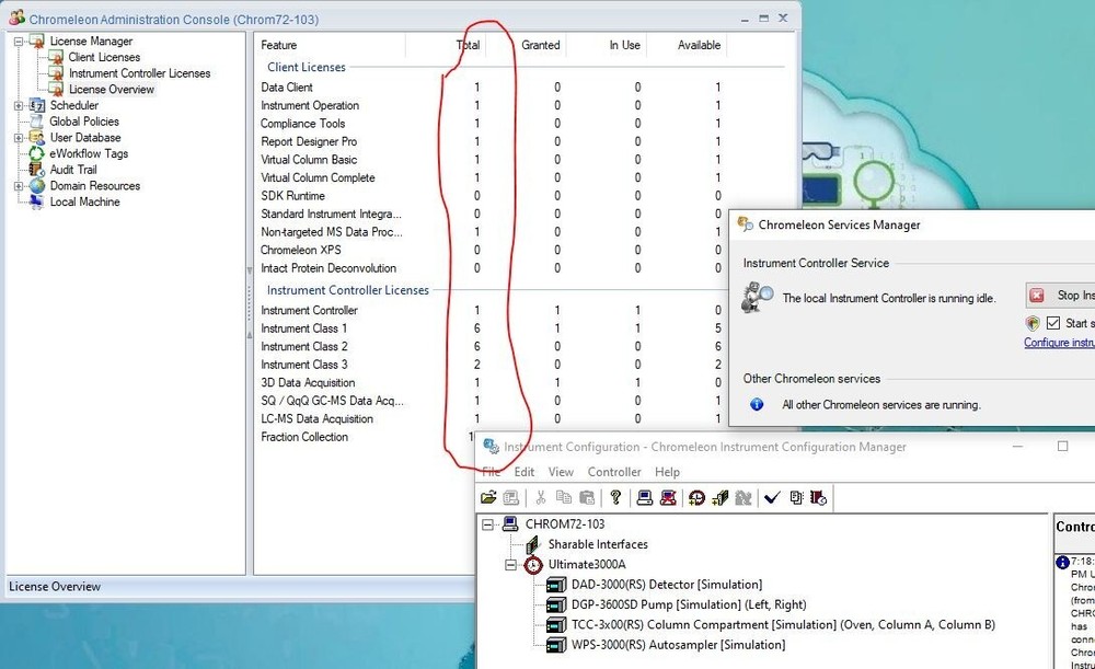 Thermo CHROMELEON 7.2.4 software on Win7 HP PC, SSD, 3D, LC, GC, ACTIVE, TESTED