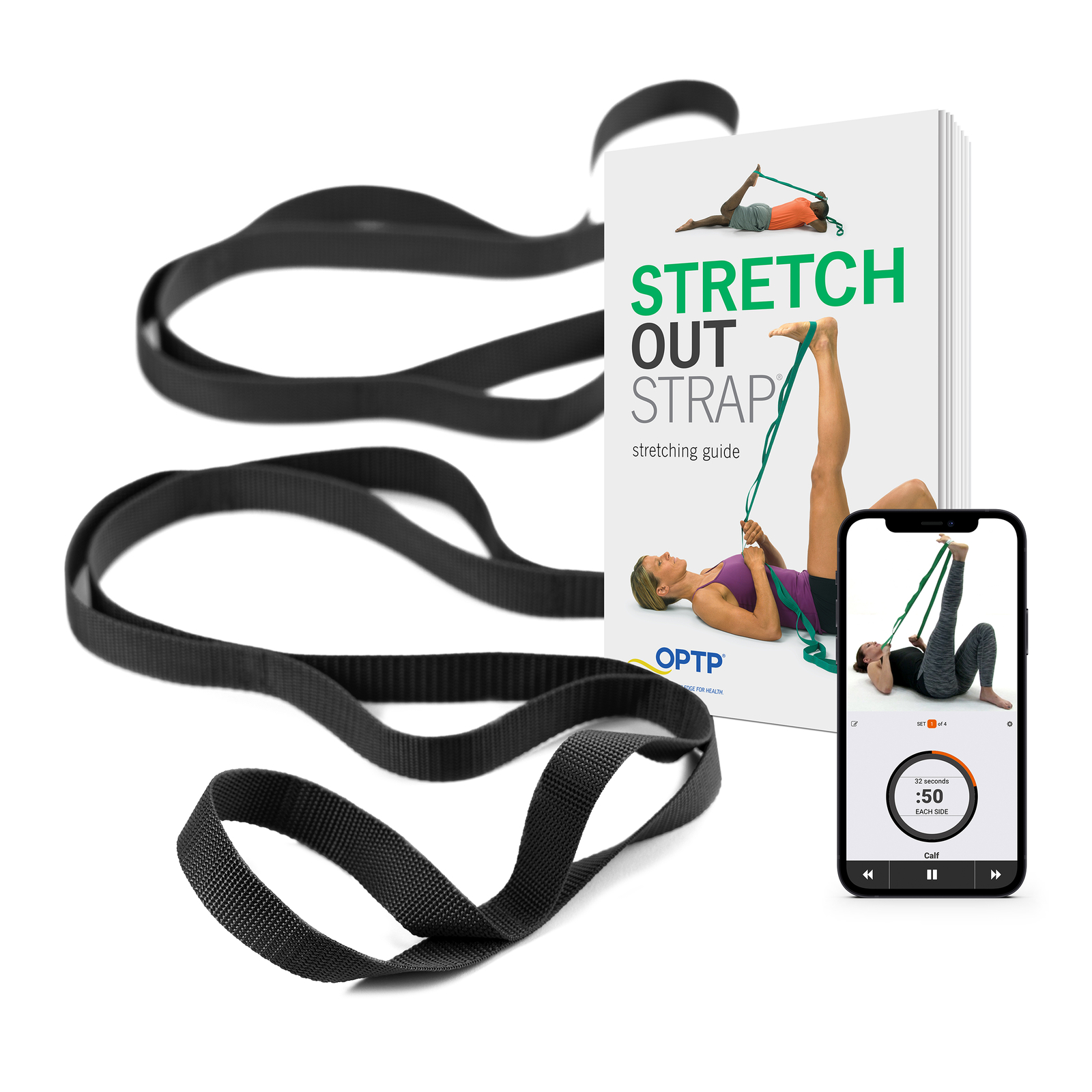 OPTP The Original Stretch Out Strap XL with Exercise Book
