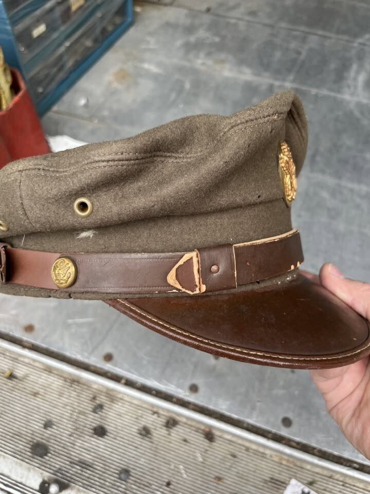U.S. WWII Military Hat with personalized tag inside
