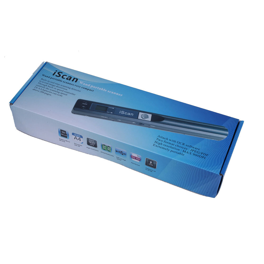 iScan Handheld Portable Scanner 900 DPI A4 Document Scanner Color Scanning