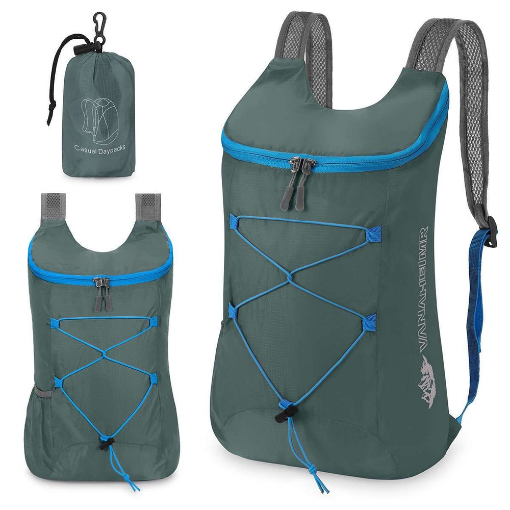 Durable Lightweight Packable Backpack Water Resistant Travel Daypack Foldable