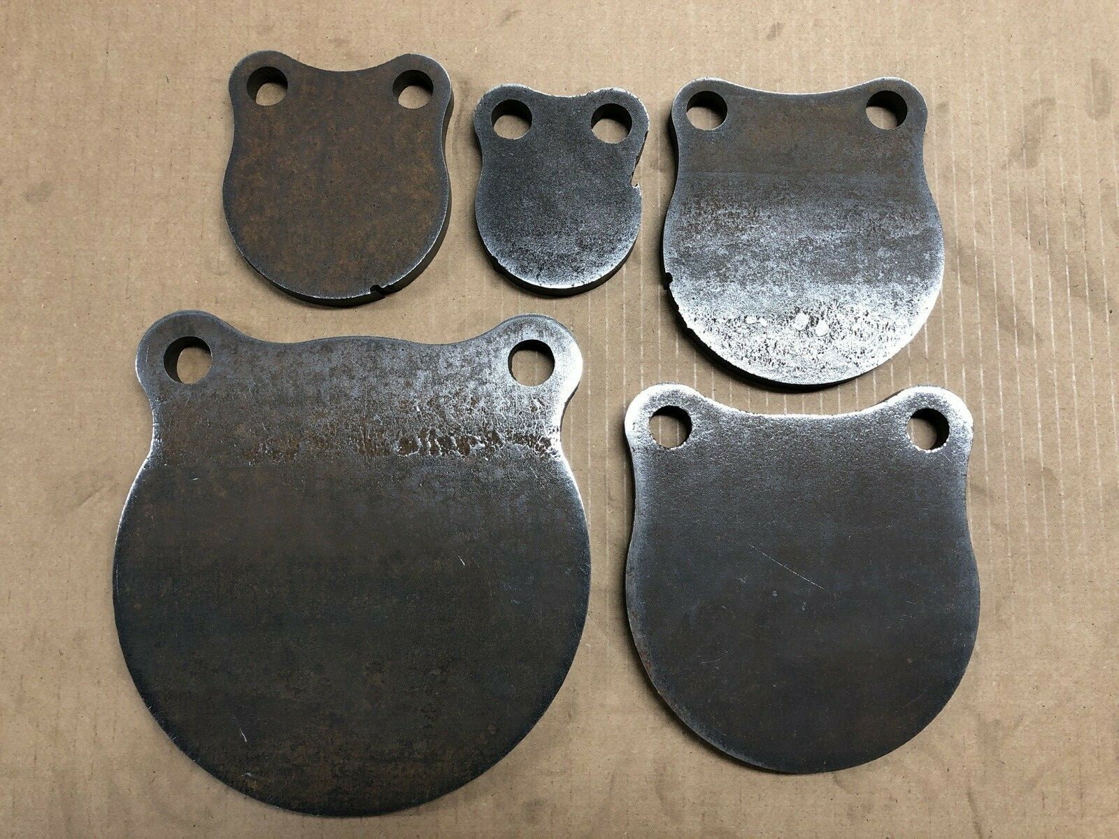 Malfunction Cut / Blemish Discounted 1/2" AR500 3"-8" Gongs Set of FIVE