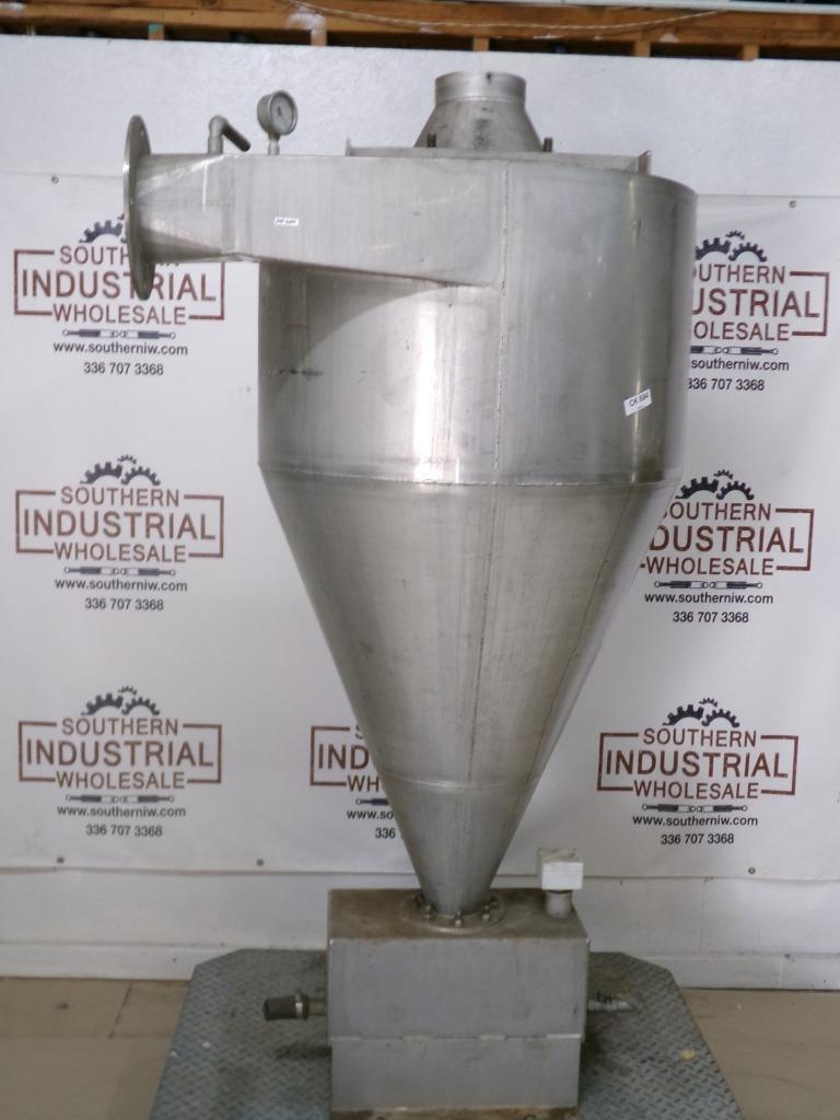 Stainless Steel Cyclone Separator 31.5 w x 54.5 H 4" in 6.5 Out