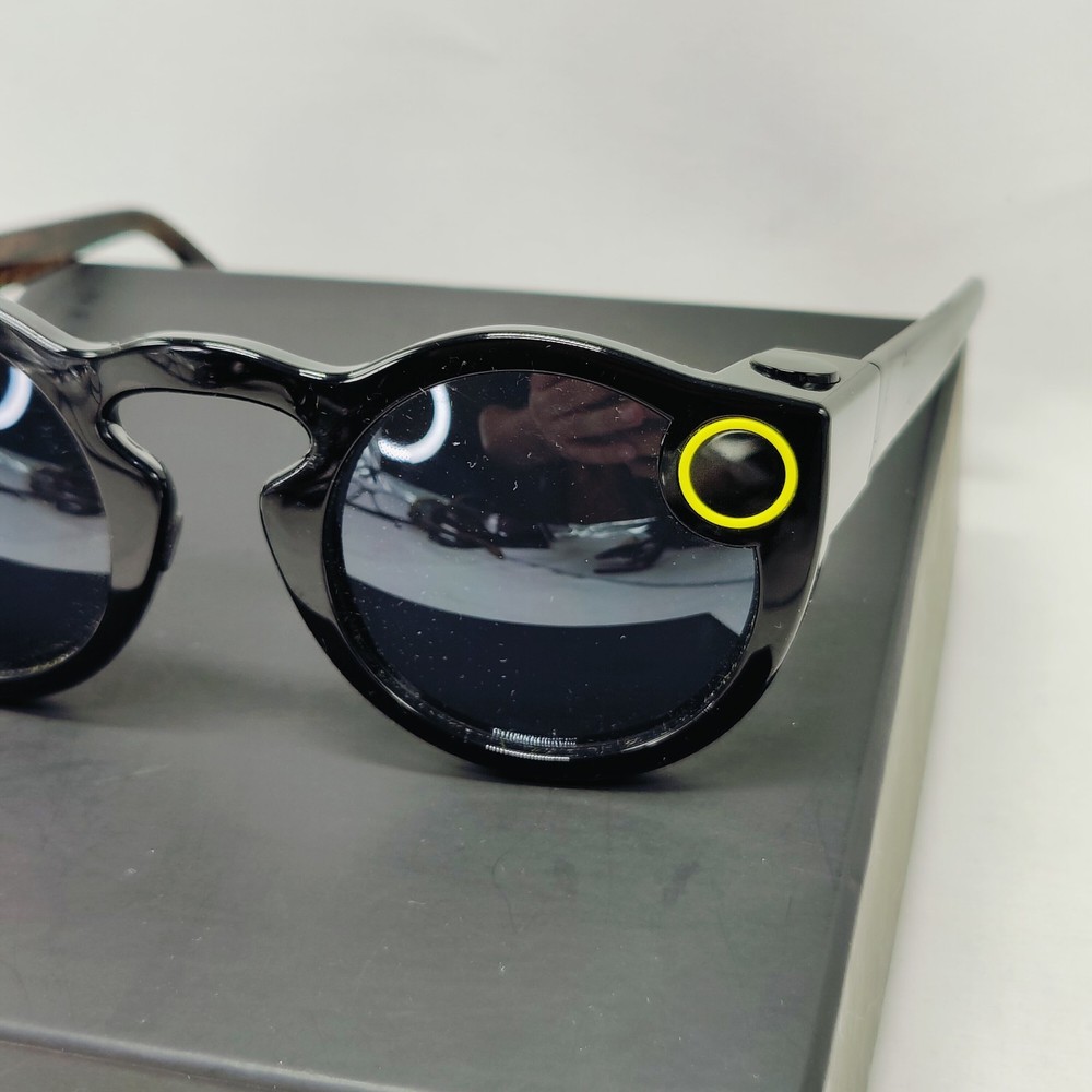 Snap Inc. Snapchat Spectacles Glasses Black Authentic No Charging Cable Untested