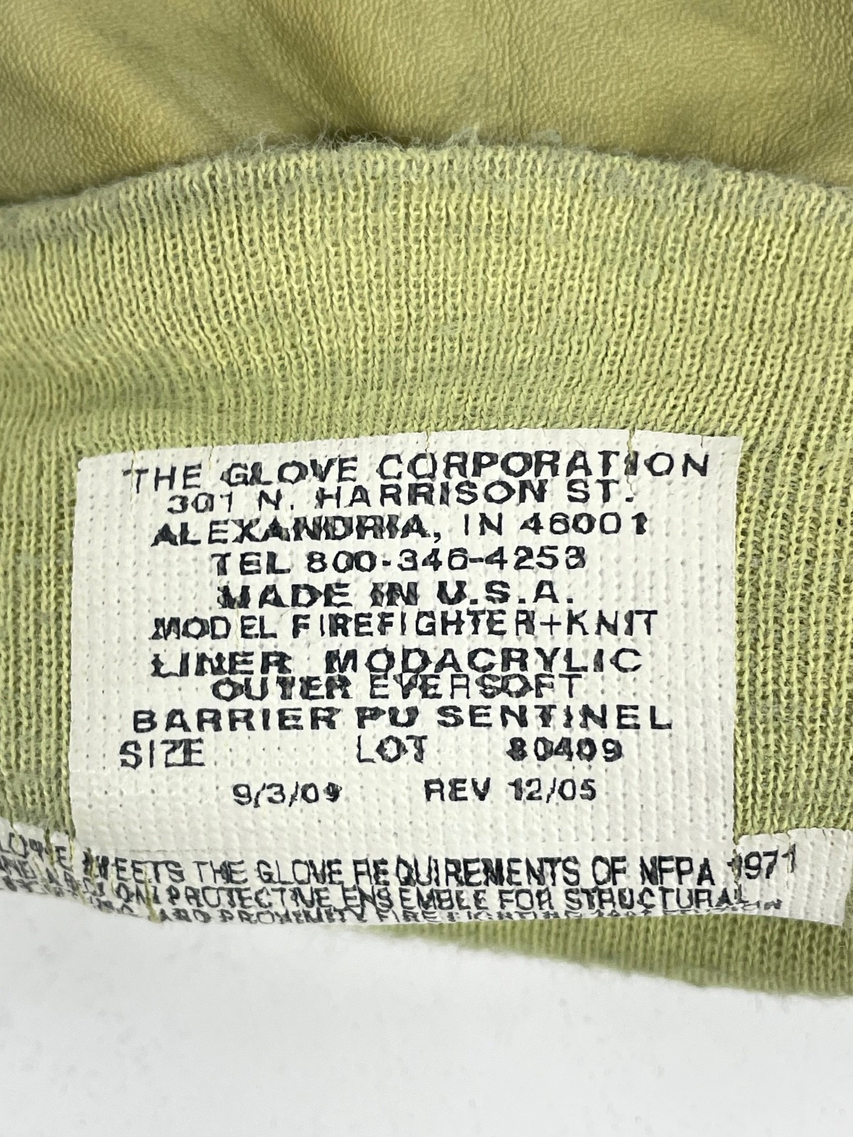 The Glove Corp. FireFighting Gloves Sixe X-Large Used