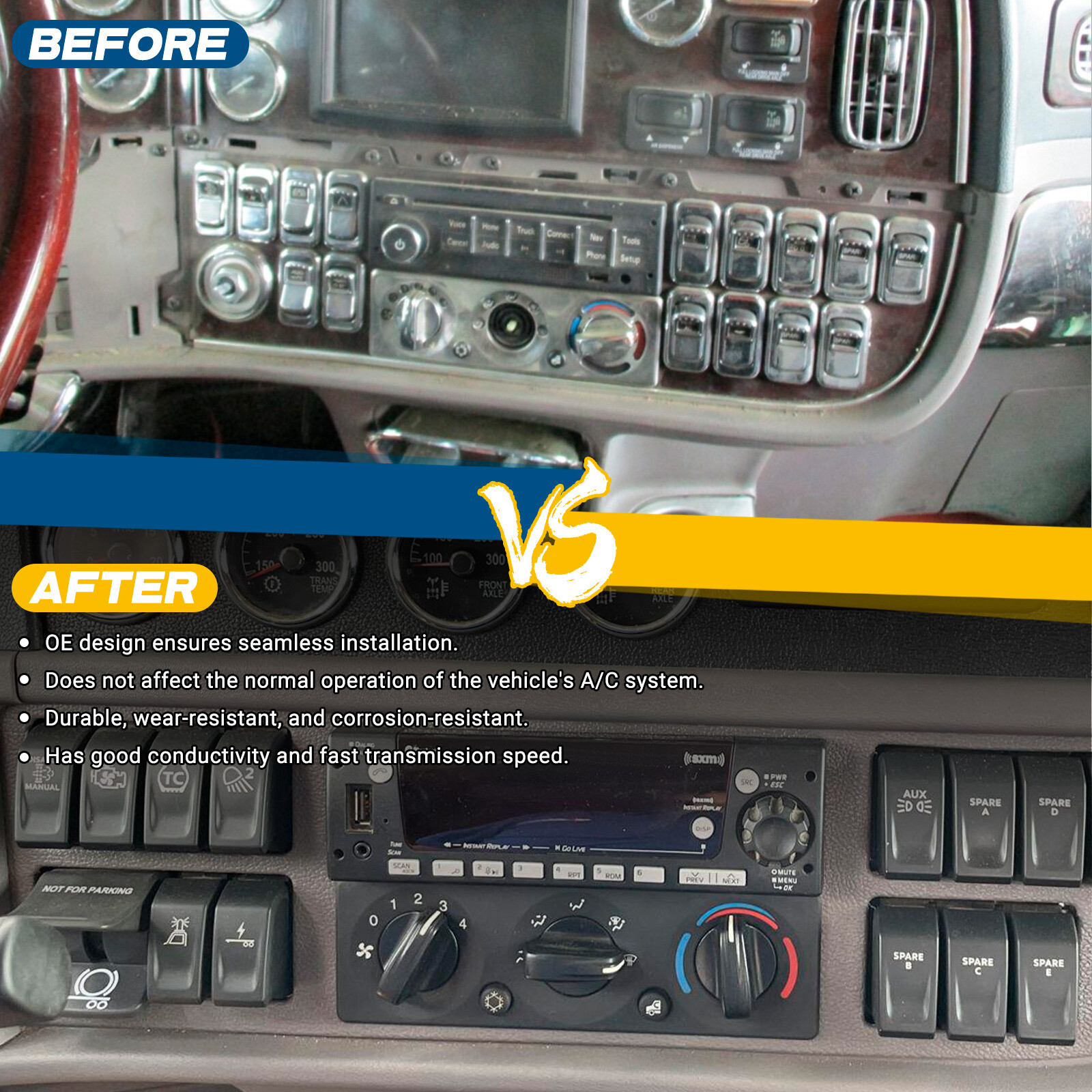 Q21-6012 New HVAC CONTROL PANEL Assembly For Peterbilt 2008-2015 385 386