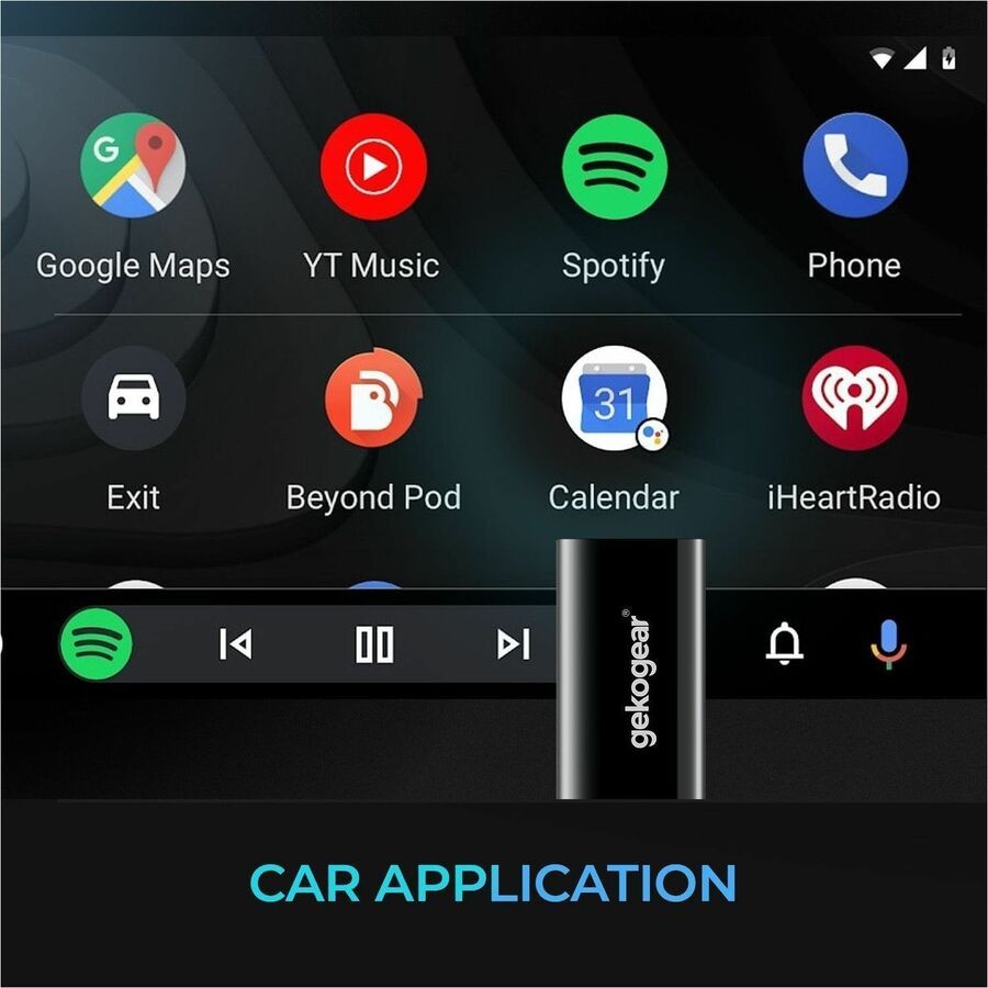 GekoGear Orbit A200 Bluetooth 5.0 Bluetooth Adapter for Smartphone, Display