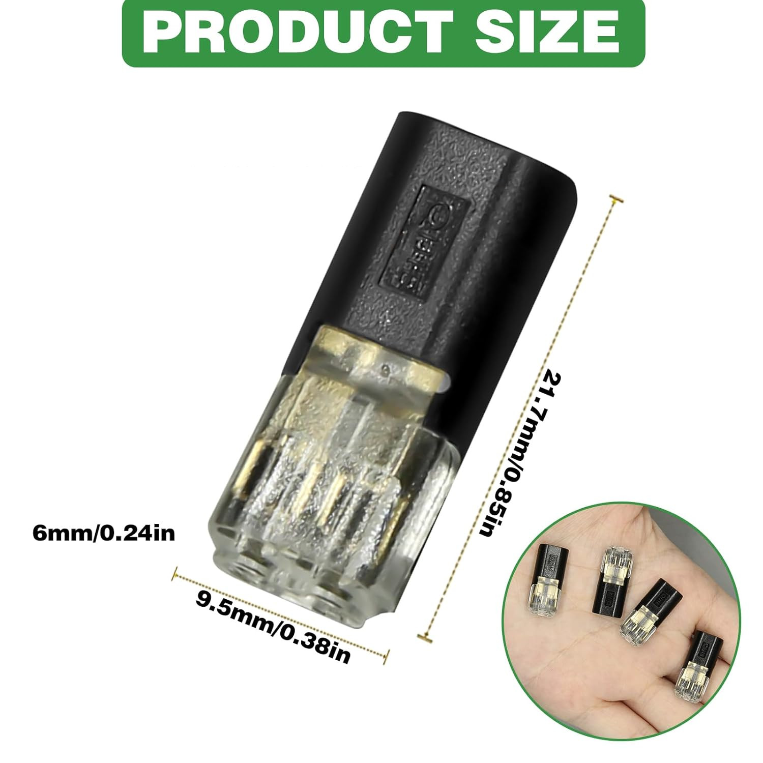 20/50 pcs Double-Wire Plug-in Connector 2 Pin Led Light Strip Connectors