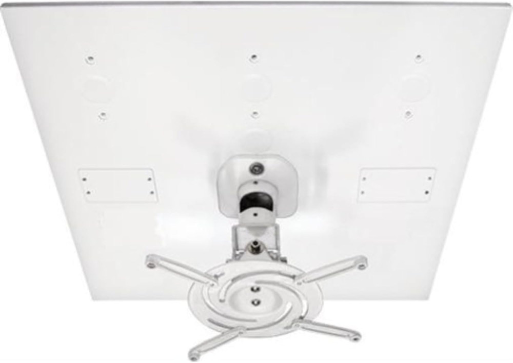 Adjustable 2x2 Drop Ceiling Projector Mounting Kit - White