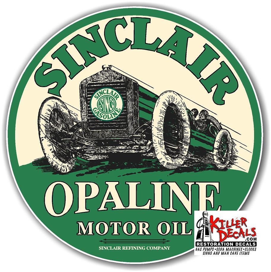 (SINC-13) 3” SINCLAIR OPALINE MOTOR OIL GASOLINE GAS DECAL
