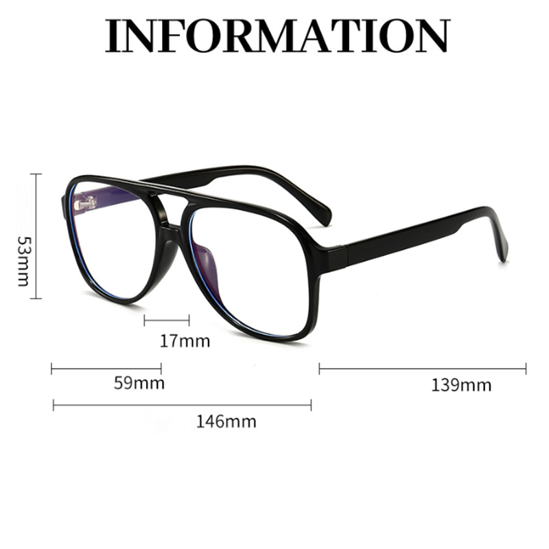 Men Pilot Blue Light Blocking Retro Reading Glasses Large Frame Stylish Glasses