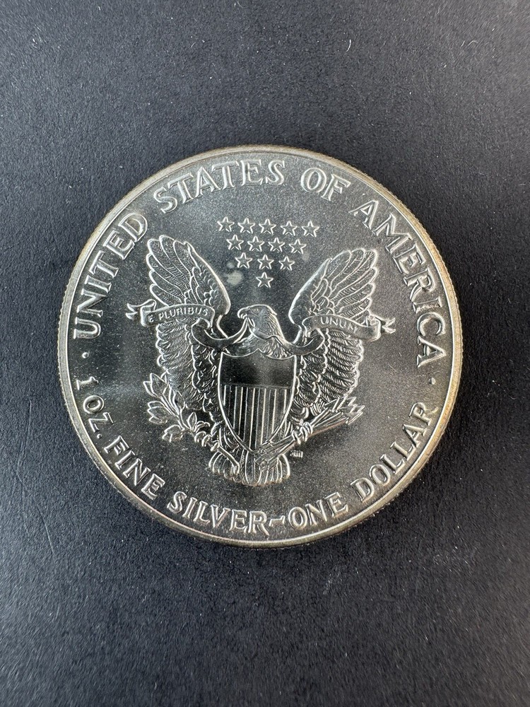 1987 American Silver Eagle 1 Oz Silver Coin Rainbow Toned