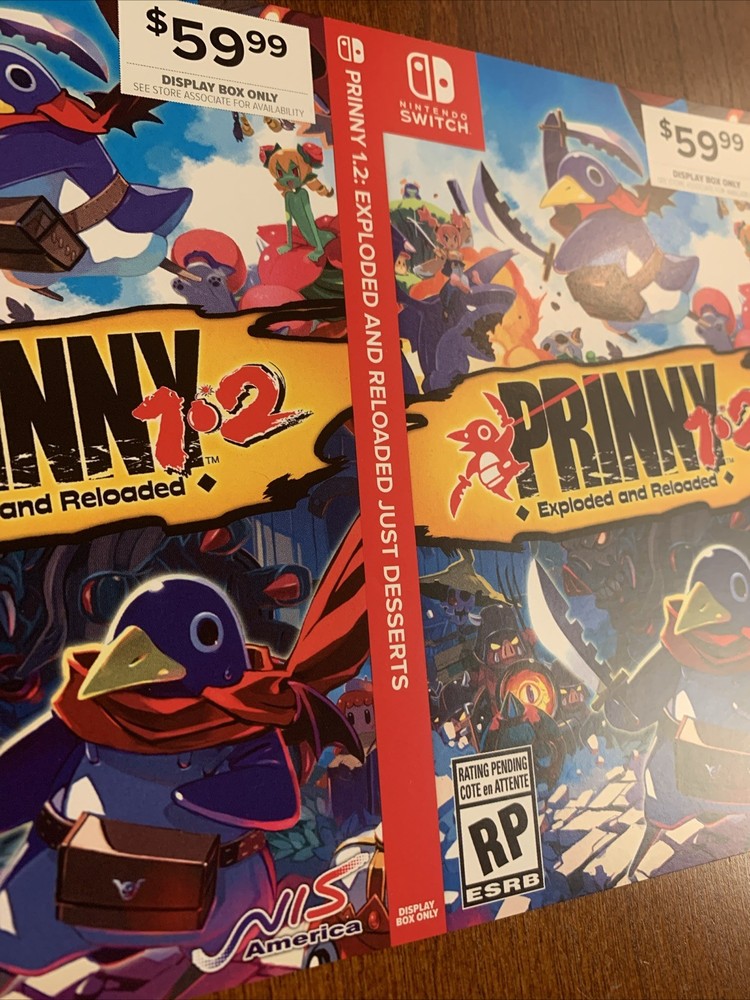 Prinny 1.2 Exploded Nintendo Switch - Authentic- RARE - Display Box Only