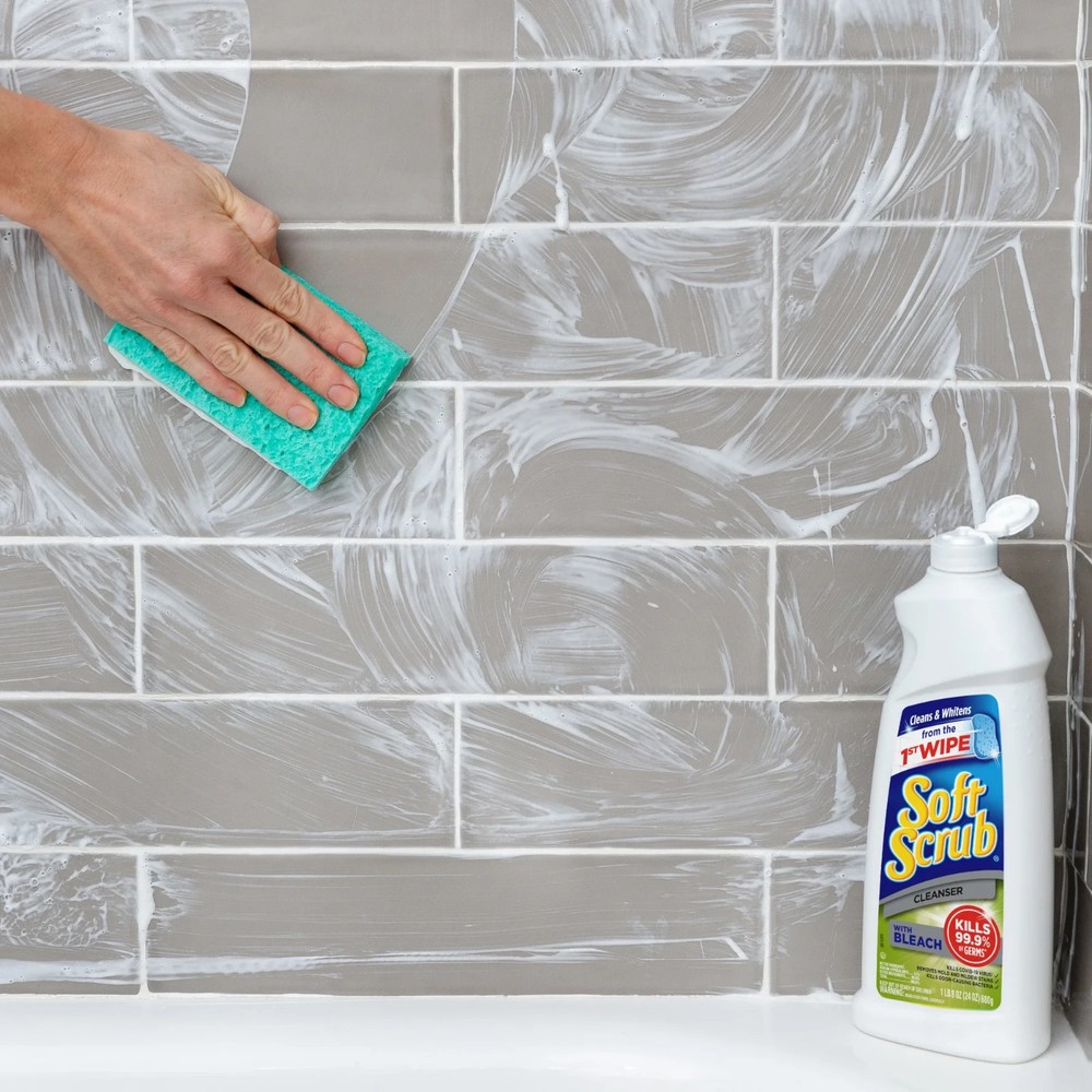 Soft Scrub with Bleach Cleaner 24 oz Bathroom & Kitchen Surface Cleaner