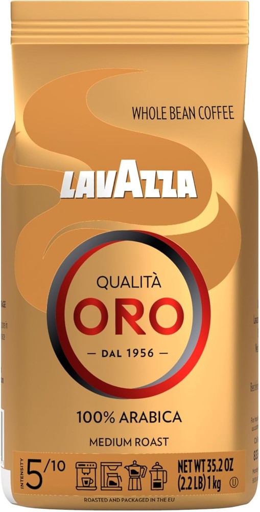 QualitÃ Oro Whole Bean Blend, Medium Roast, 2.2 Pound,