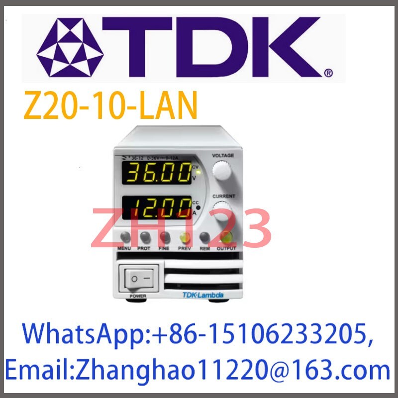 TDK-Lambda  Z20-10-LAN  Programmable DC Power Supply, 0-20VDC, 0-10A