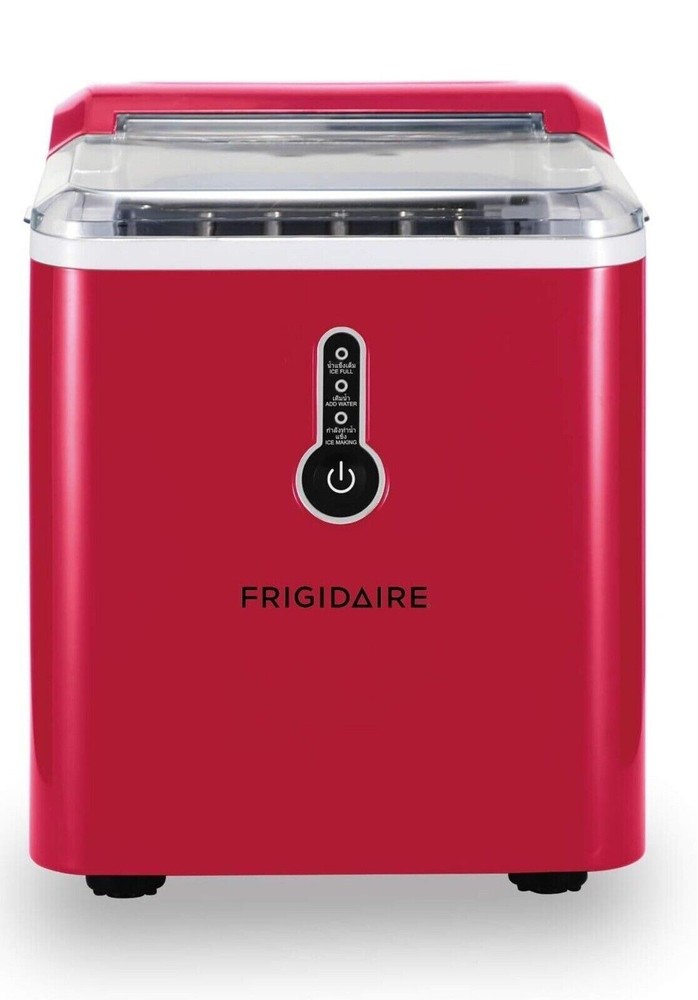 Frigidaire Compact Making Machine, Large Portable Ice Maker, Red