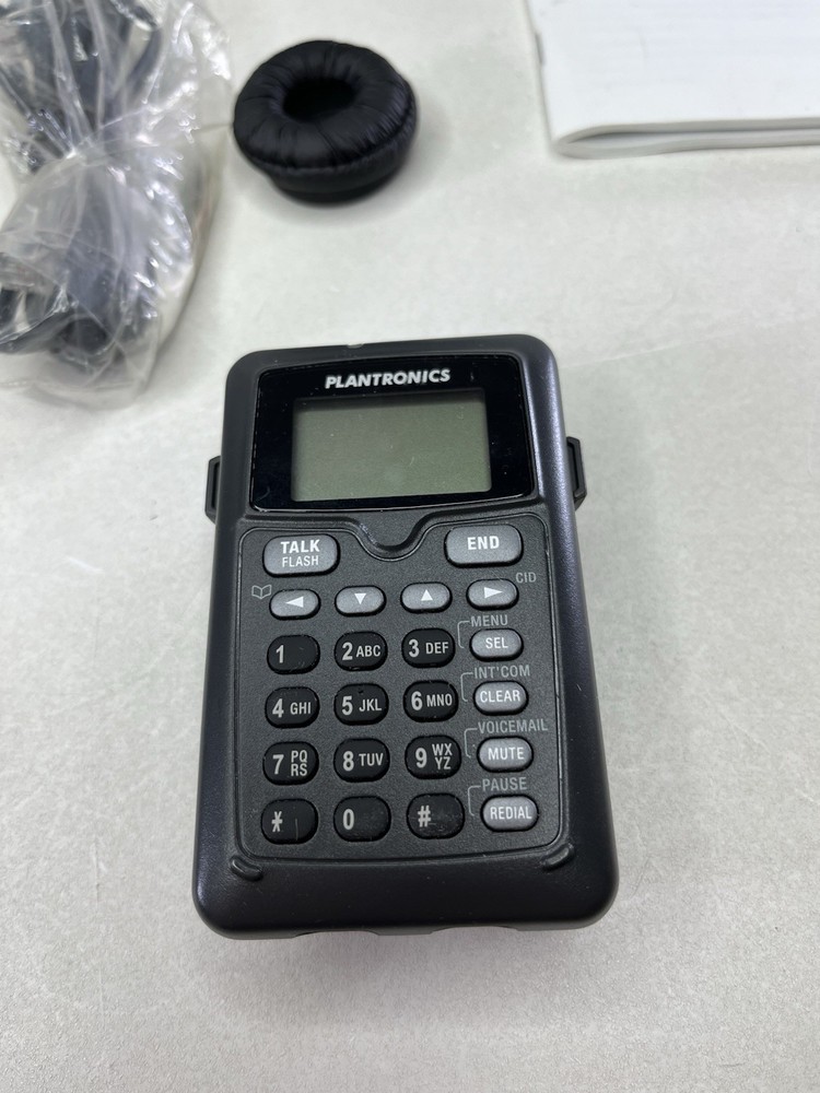Plantronics CT14 Cordless Headset Phone System Base & Dial Pad Untested