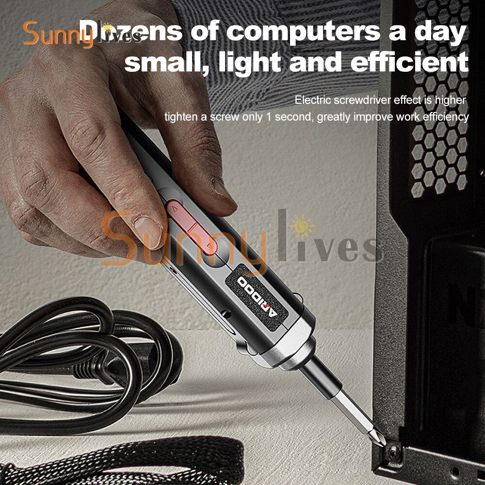 Portable Electric Screwdriver Compact USB Rechargeable Screw Driver Power Tool ~