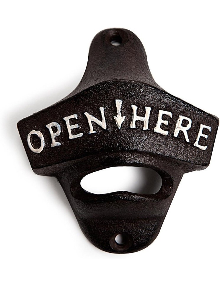 Abbott Collection Dark Brown Open Here Wall Opener