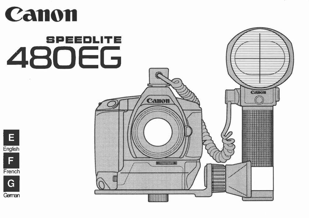 Canon SPEEDLITE 480EG Camera FLASH User Owner Instruction Manual