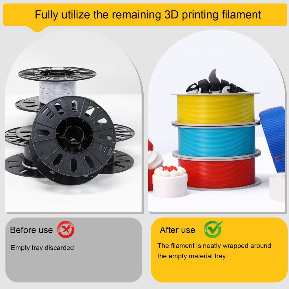 1-3D Printer Filament Respooler Hand Cranked 1kg 3D Printer Spool Rewinder