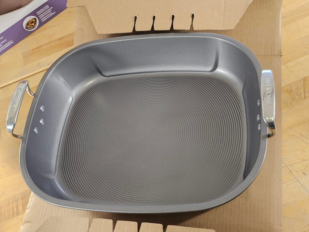 Circulon Non-stick Rectangular Oval Roaster Roasting Pan w/ Rack