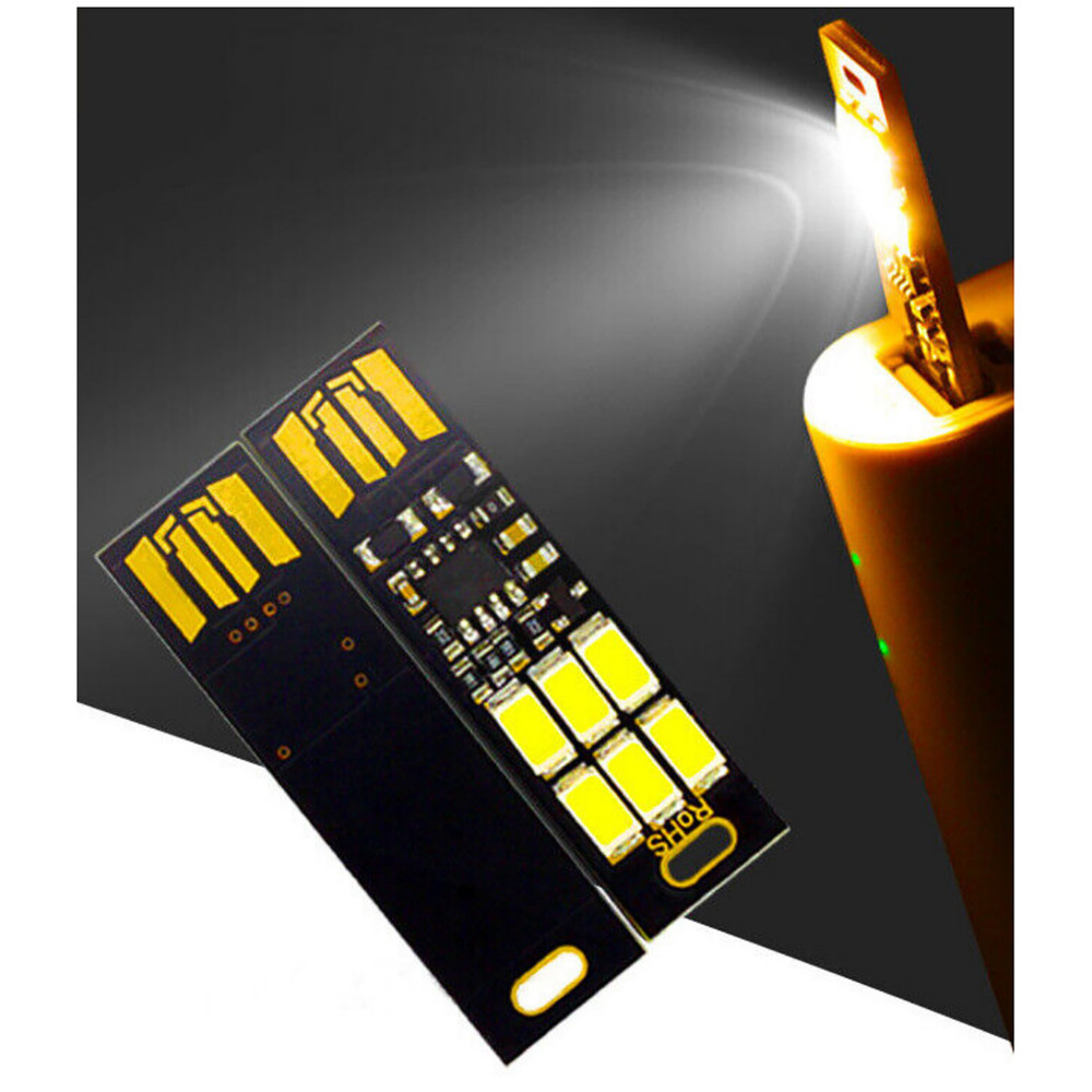 5Pcs USB LED Portable Night Light Bright Mini Keychain Camping Car Lamp Module