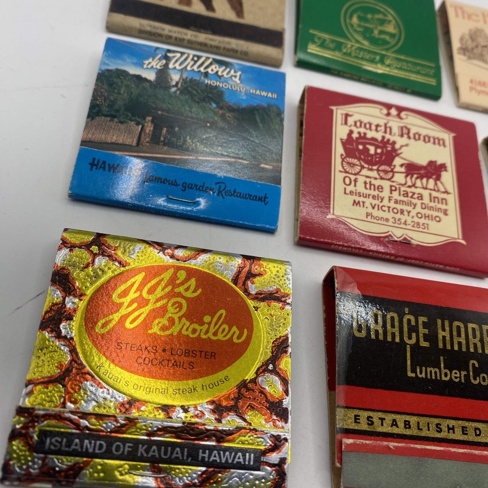 Vintage Assorted Restaurant Advertising Matchbooks Lot 12 Hawaii Michigan Golf