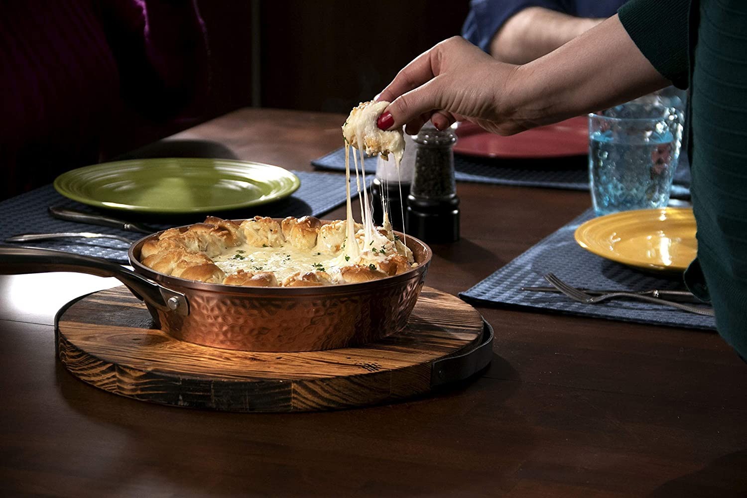 Gotham Steel Hammered 10 Inch, Non-Stick Frying Pan with Lid, Ceramic Cookware