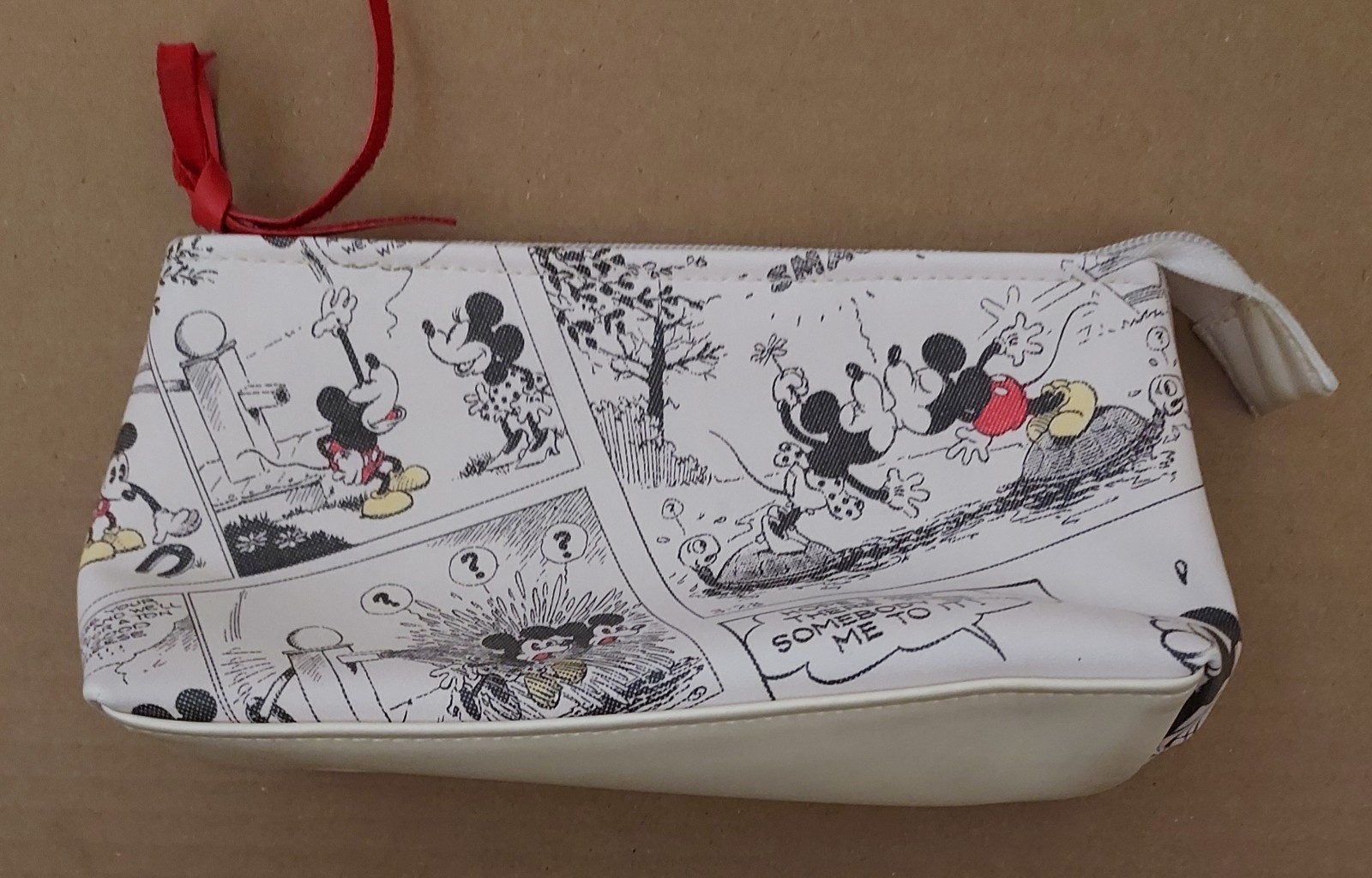 Disney Mickey Mouse vegan leather Cosmetic Bag Zip Pouch