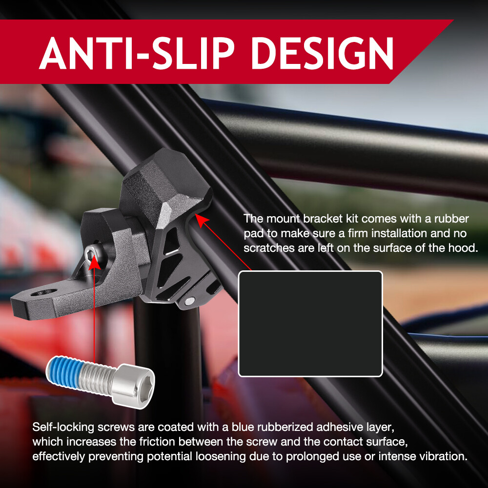 For CFMOTO UFORCE 600 1000 UTV Whip Light Mount Clamp Bracket Pro-fit Cage 1PC