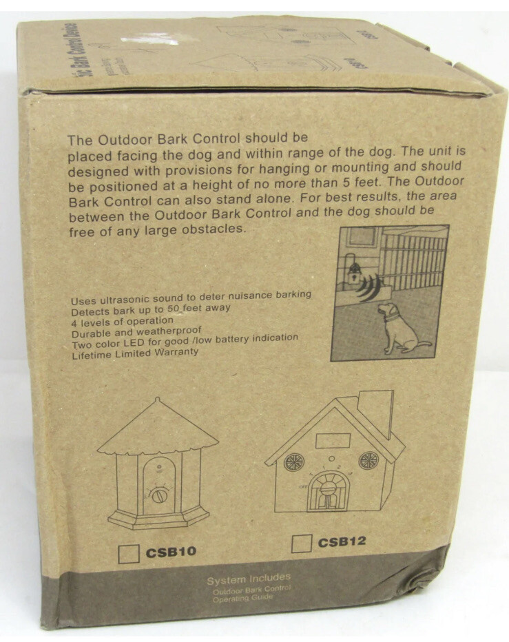 Sonic Bark Control Device Deter Nuisance Barking Birdhouse Style CSB10 Barktrain