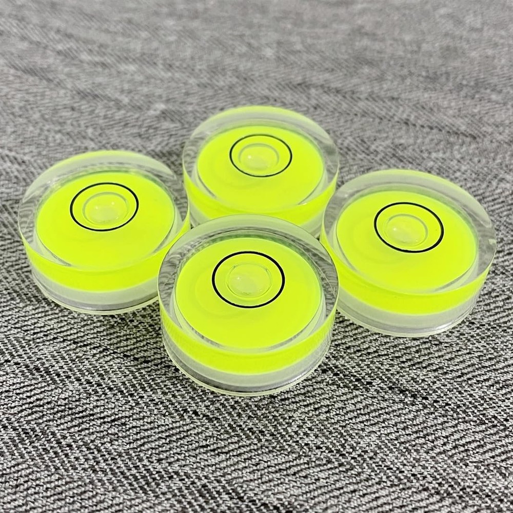 4Pcs Small Circular Bubble Levels with Double Sided Adhesive Bottom Mini Litt...