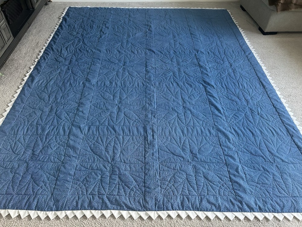 Handmade Patchwork Needlepoint King Quilt